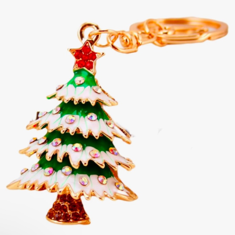 Christmas Tree Bag Charm Key Chain - Picture 3 of 3